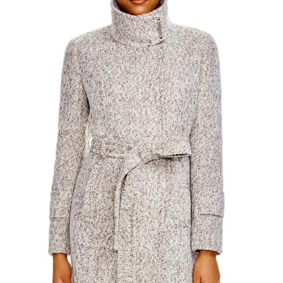 T Tahari India Funnel-Neck Coat - Picture 6 of 6